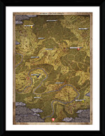 Zarámovaný plakát Xzone Originals - Kingdom Come: Deliverance - Mapa (ver. 2)