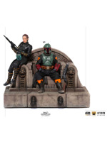 Figurka Star Wars: The Mandalorian - Boba Fett and Fennec Shand on Throne Deluxe BDS Art Scale 1/10 (Iron Studios)