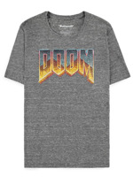Tričko Doom - Classic Logo Grey