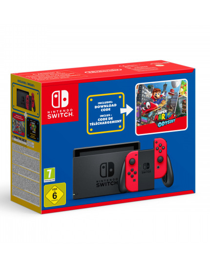 Konzole Nintendo Switch - Red + Super Mario Odyssey (SWITCH)
