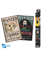 Plakát One Piece - Wanted Brook & Chopper (sada 2 ks)
